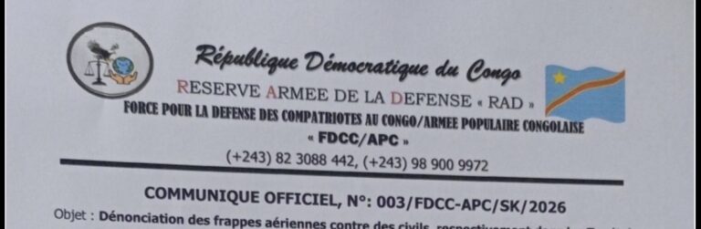 Lire la suite à propos de l’article Pourquoi le groupe armé Forces pour la défense des compatriotes au Congo / Armée populaire Congolaise (FDCC/APC) s&rsquo;indigne-t-il contre le gouverneur Jean-Jacques Purusi Sadiki ?